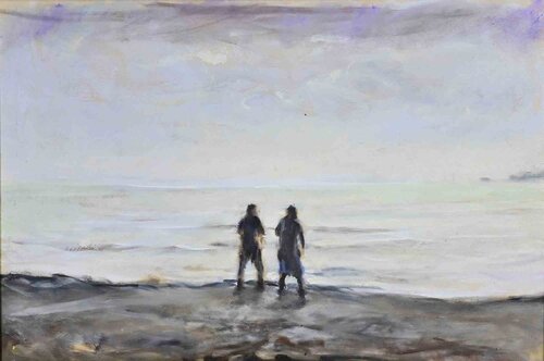  On the Beach in Viareggio von Michelangelo Cupisti, Malerei kaufen auf Singulart