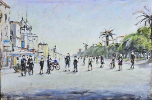  View of Viareggio (The Promenade) von Michelangelo Cupisti, Malerei kaufen auf Singulart
