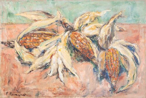 Still Life with Three Corn Cobs von Pino Romanò, Malerei kaufen auf Singulart