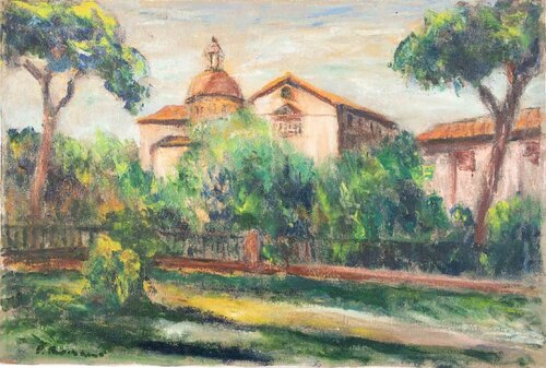 View of Celio (Rome) von Pino Romanò, Malerei kaufen auf Singulart