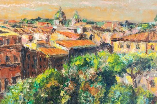  Roman Roofs by Pino Romanò, Painting for Sale on Singulart