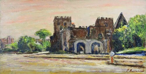 Poarta Sân Paolo and the Pyramid in Rome van Pino Romanò, Schilderij te koop op Singulart