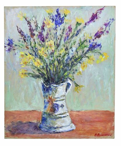 Jug and Flowers von Pino Romanò, Malerei kaufen auf Singulart
