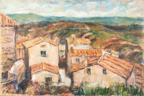 Houses in the Hills by Pino Romanò, 絵画 for Sale on Singulart