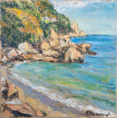 The Cliff at Punta Pacì (Calabria) by Pino Romanò, 絵画 for Sale on Singulart