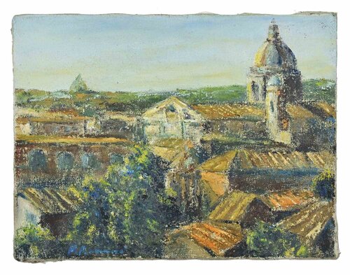 View of Rome by Pino Romanò, 絵画 for Sale on Singulart