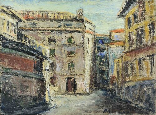 Square in Rome by Pino Romanò, 絵画 for Sale on Singulart