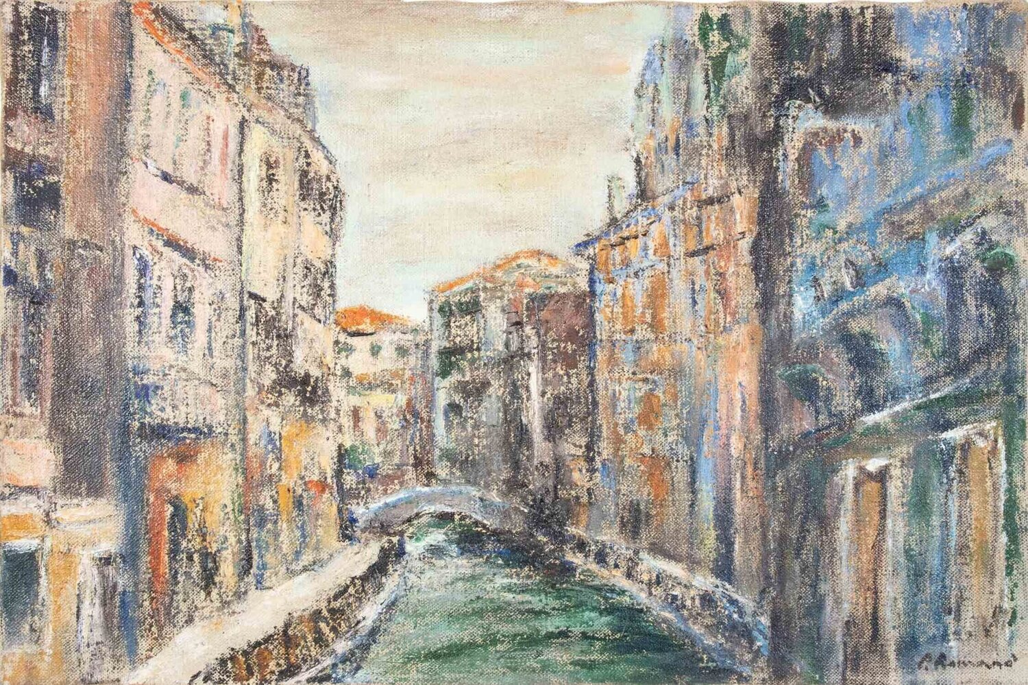 View of Venice Pino Romanò Originalgemälde zu verkaufen