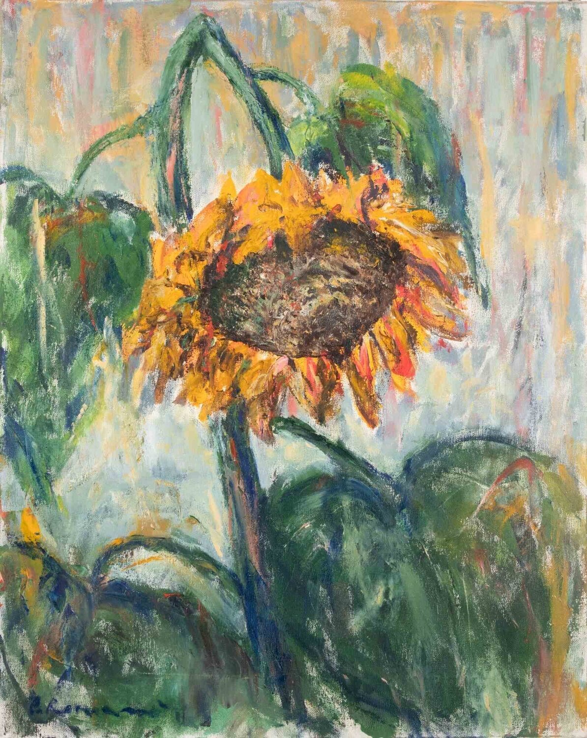Sunflower Pino Romanò Originalgemälde zu verkaufen