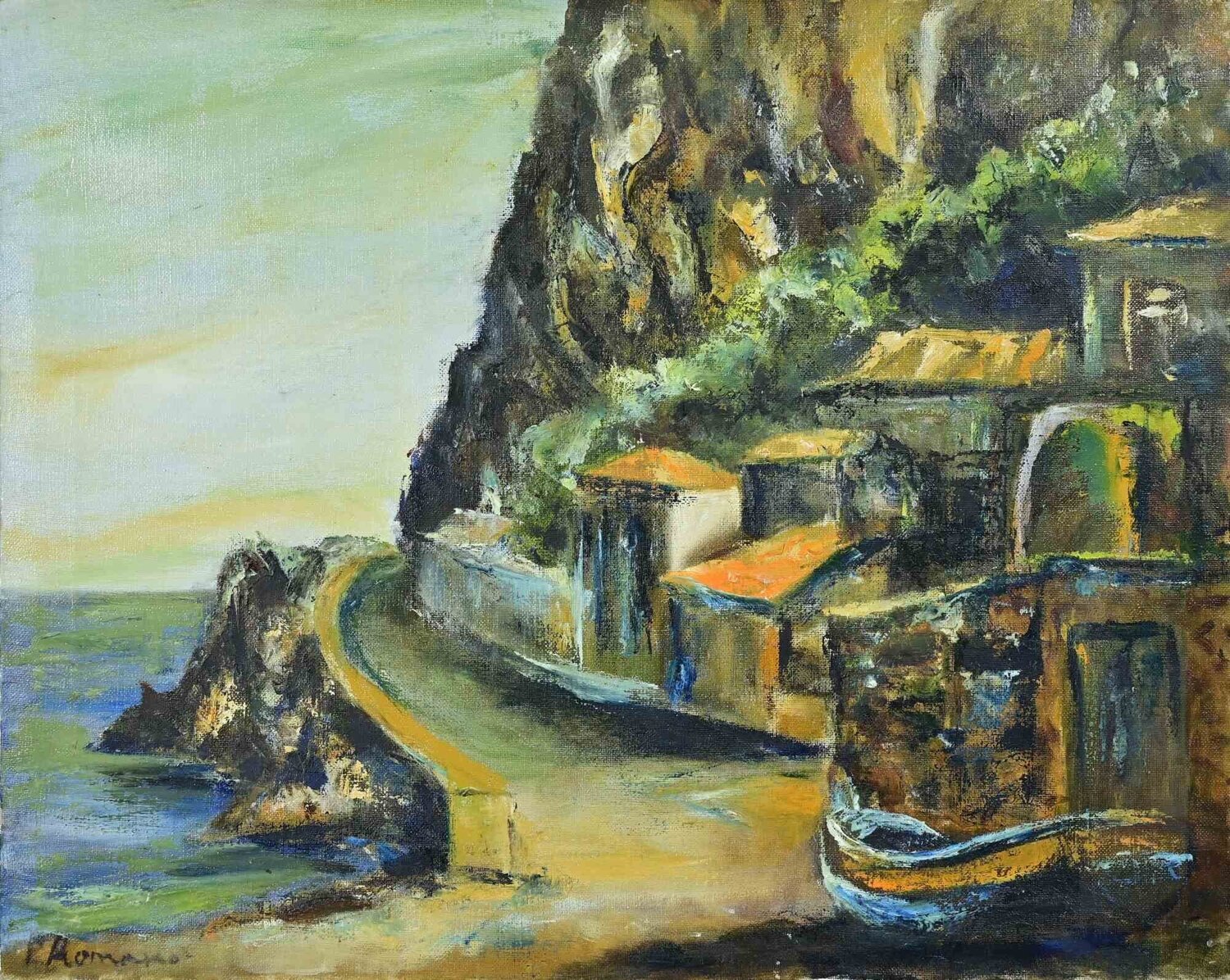 View of Scilla Pino Romanò Originalgemälde zu verkaufen