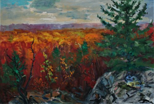 Autumn in Massachusetts van Ilya Lerner, Schilderij te koop op Singulart