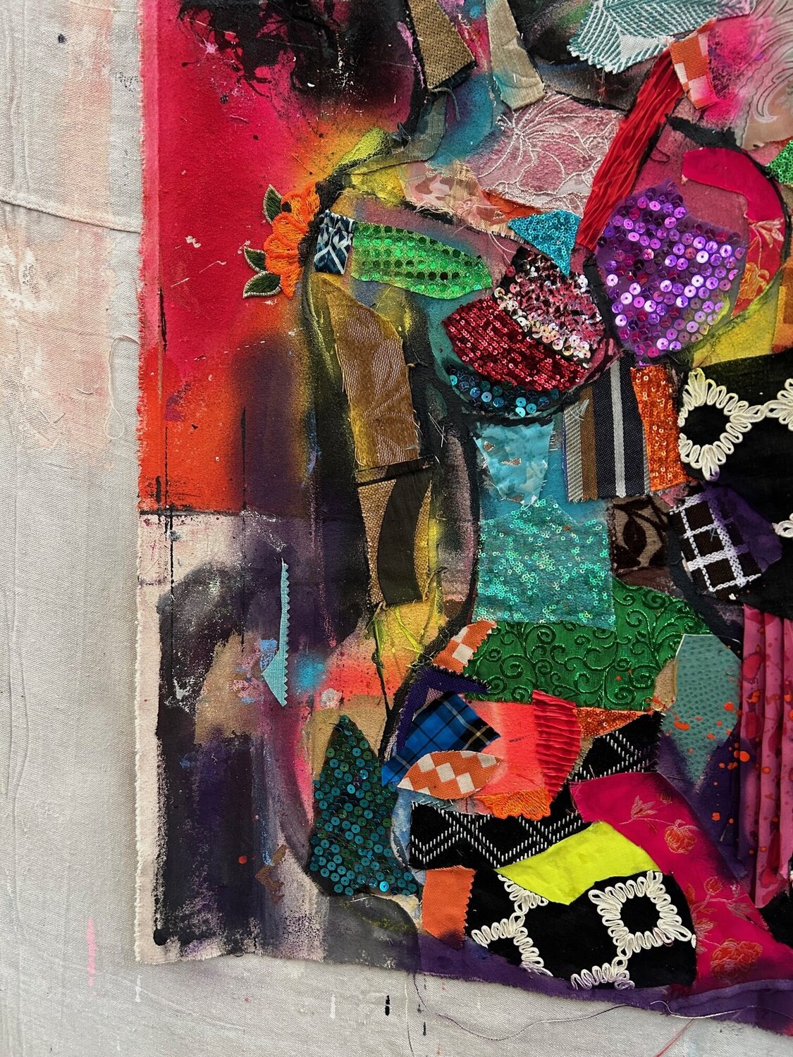 Proud door Miles Regis (2023) : Schilderij Acryl, Collage op Canvas -  Singulart, image size:1125x1500