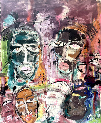 Angel Faces by Miles Regis, Painting for Sale on Singulart
