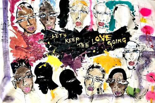 Let's Keep The Love Going by Miles Regis, 회화 for Sale on Singulart