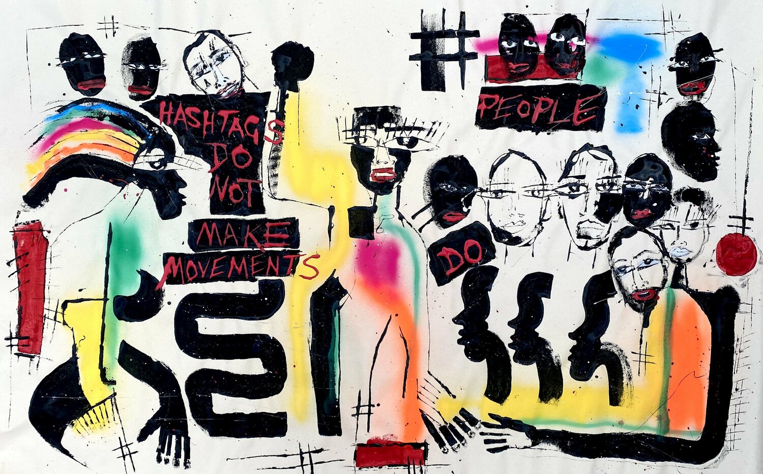 Hashtags by Miles Regis (2020) Painting Acrylic, Spray Paint on