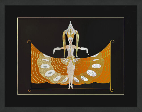 Hindu Princess (large hand signed foil stamped embossed serigraph) von Erté Erté, Druck kaufen auf Singulart