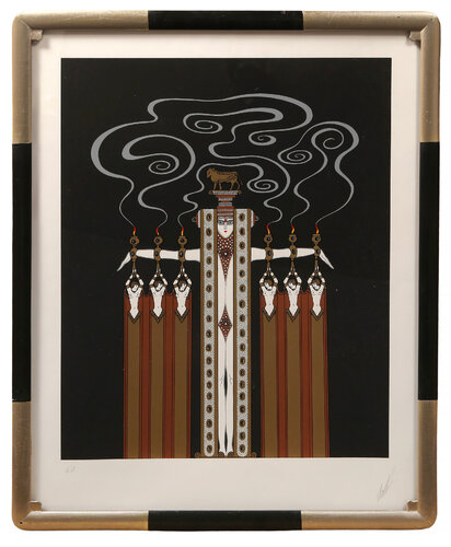 At the Theatre: Golden Calf by Erté Erté, 인쇄 for Sale on Singulart