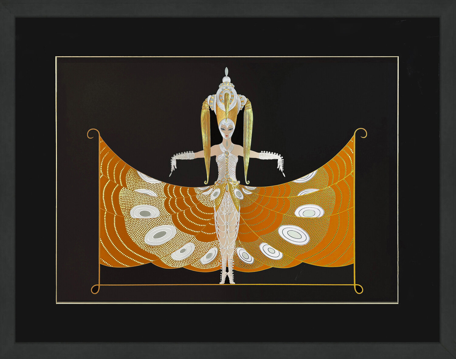 Hindu Princess (large hand signed foil stamped embossed serigraph) Erté Erté Druck zu verkaufen