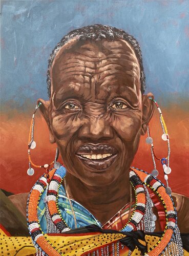MUJER MASAI von Alfonso Silván, Malerei kaufen auf Singulart