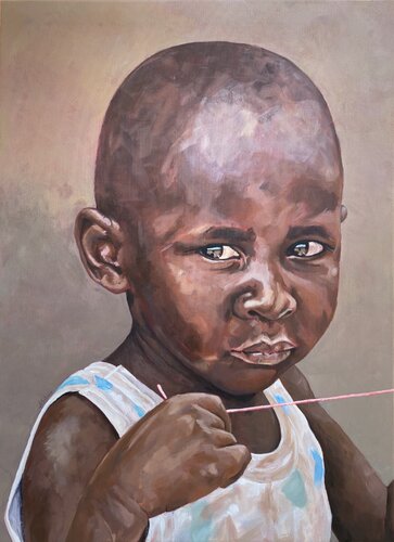 NIÑO MASÁI von Alfonso Silván, Malerei kaufen auf Singulart