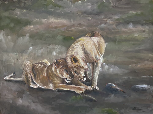 LEONES von Alfonso Silván, Malerei kaufen auf Singulart