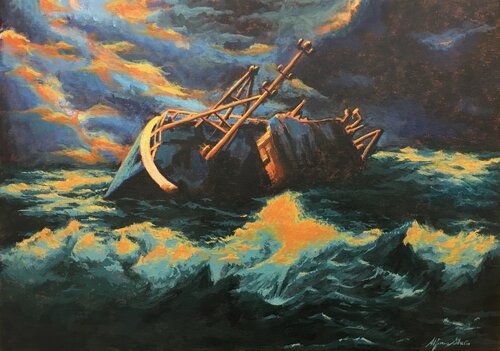 SINKING von Alfonso Silván, Malerei kaufen auf Singulart