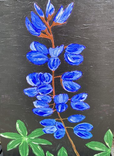 Lupines flowering di Ruth Breen, Pittura in vendita su Singulart