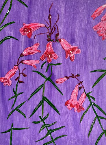 On Purple (flowers) van Ruth Breen, Schilderij te koop op Singulart