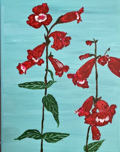 Red Flowers Surprise von Ruth Breen, Malerei kaufen auf Singulart