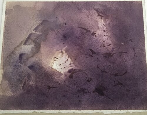 JUS DE POURPRE SUR PAPIER. nr 790/03 by Inge Boesken Kanold, Work on Paper for Sale on Singulart