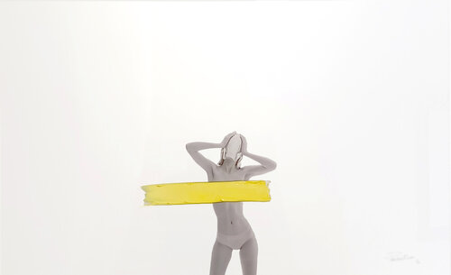 NO IDENTITY with oil paint intervention von francisco de luna, Fotografie kaufen auf Singulart