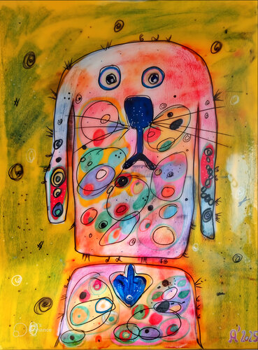 Street Dog No. 3 van ANKE NEUFING, Schilderij te koop op Singulart