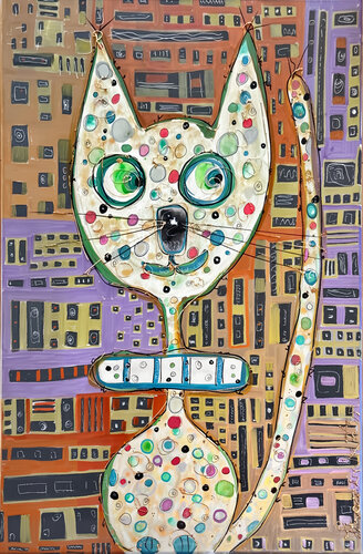 Street Cat No. 5 von ANKE NEUFING, Malerei kaufen auf Singulart