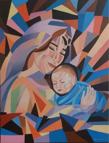 Madonna col bambino 2 par Laura Marra, Peinture en vente sur Singulart