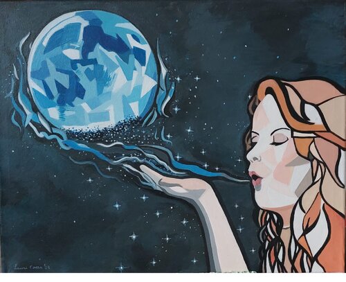 Soffio di luna par Laura Marra, Peinture en vente sur Singulart
