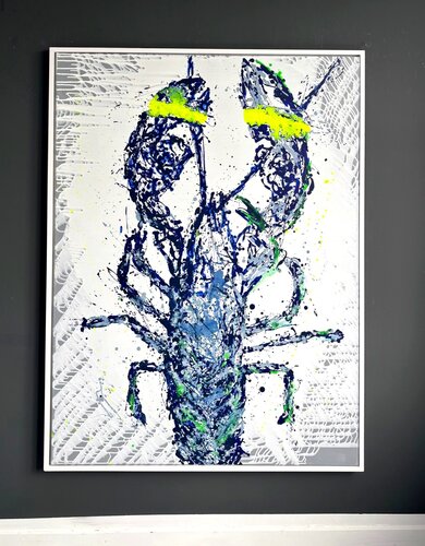 Mr Bahama - Serie MR & MRS LOBSTER by Sabine Neupel, Painting for Sale on Singulart