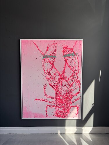 Mrs Bahama - Serie MR & MRS LOBSTER by Sabine Neupel, Painting for Sale on Singulart