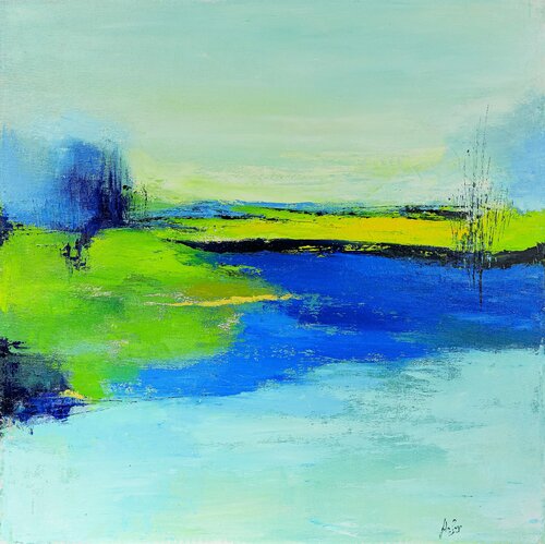 in verde di Silvio Zago, Pittura in vendita su Singulart