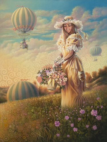 Life's Bouquet di Ken Dewar, Pittura in vendita su Singulart