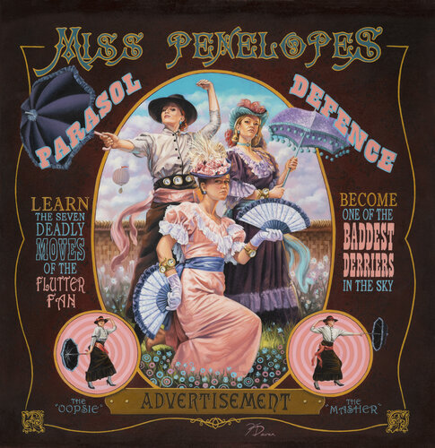 PARASOL DEFENSE von Ken Dewar, Malerei kaufen auf Singulart