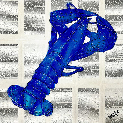 Lobster Dinner Blue 50cm x 50cm DEBORAH LANG