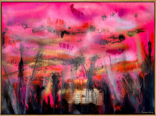 Pink Drift by Lumière 104.5cm x 79cm von DEBORAH LANG, Malerei kaufen auf Singulart