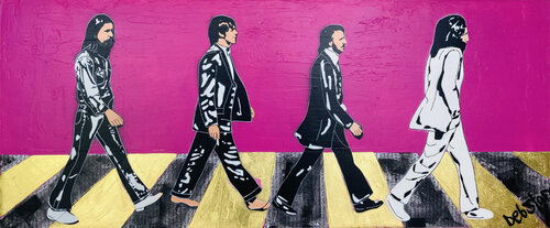 The Beatles Abbey Road 122cm x 51cm by DEBORAH LANG, Painting for Sale on Singulart