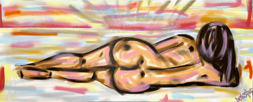 Beach Babe 152cm x 61cm von DEBORAH LANG, Malerei kaufen auf Singulart