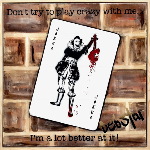 Crazy Joker 64cm x 64cm van DEBORAH LANG, Schilderij te koop op Singulart