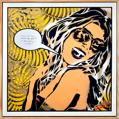 You’re not too smart are you 64cm x 64cm von DEBORAH LANG, Malerei kaufen auf Singulart
