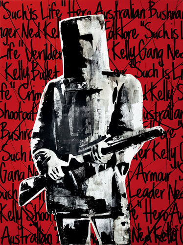 Red Ned Kelly 91cm x 122cm de DEBORAH LANG, Pintura a la venta en Singulart