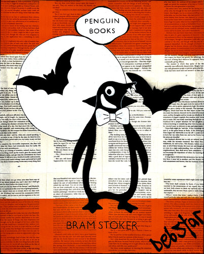 Penguin Book Dracula 2 40.5cm x 51cm di DEBORAH LANG, Pittura in vendita su Singulart