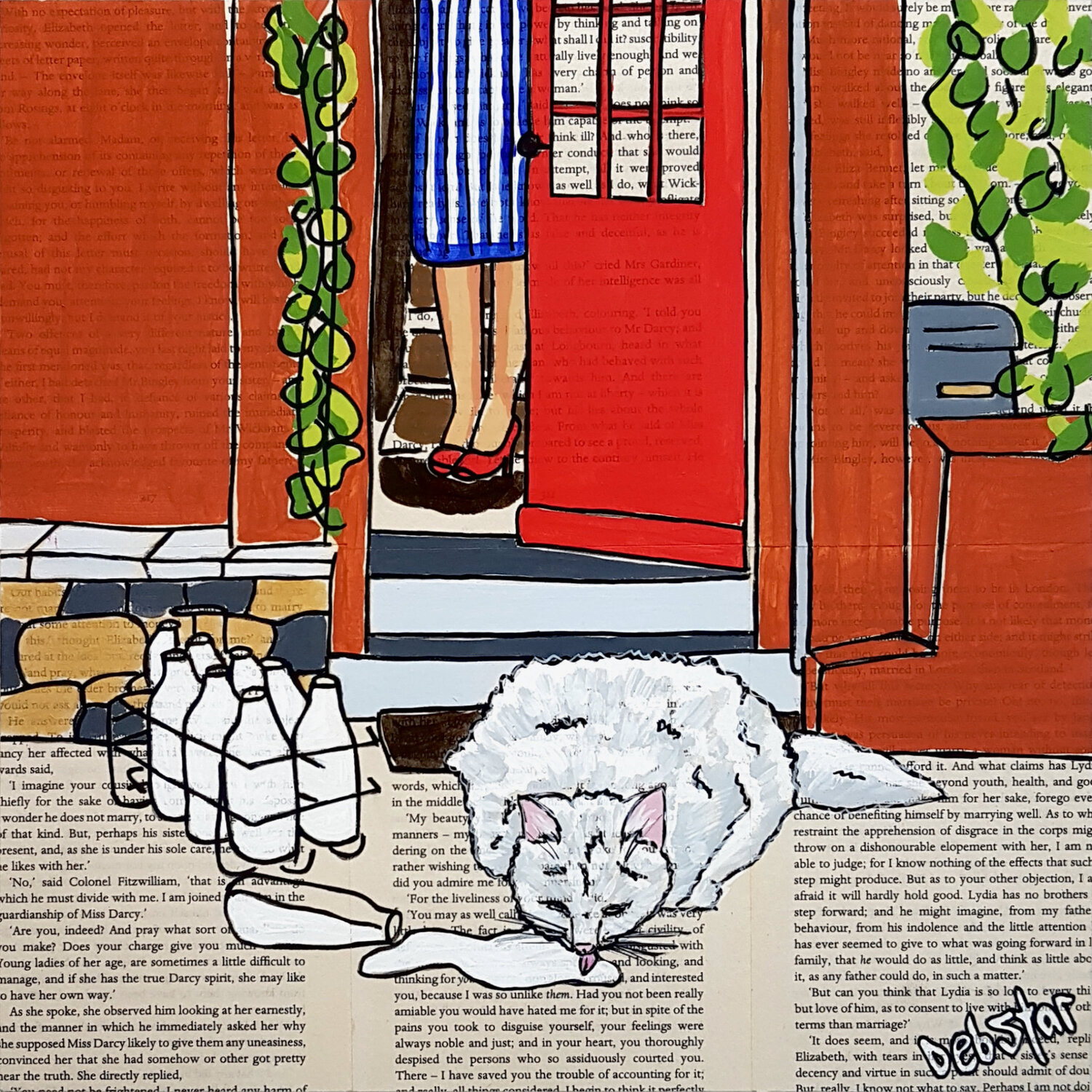 Cat Capers - Milko 30cm x 30cm DEBORAH LANG
