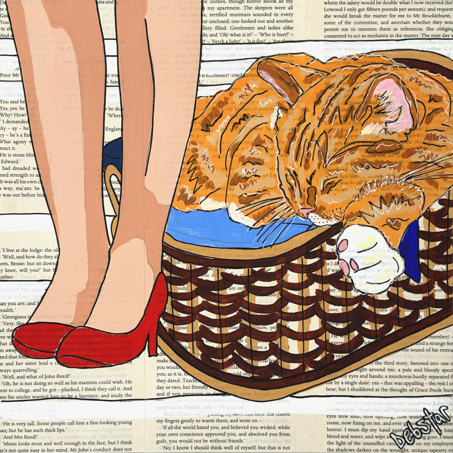 Cat Capers - Laundry 3 30cm x 30cm DEBORAH LANG